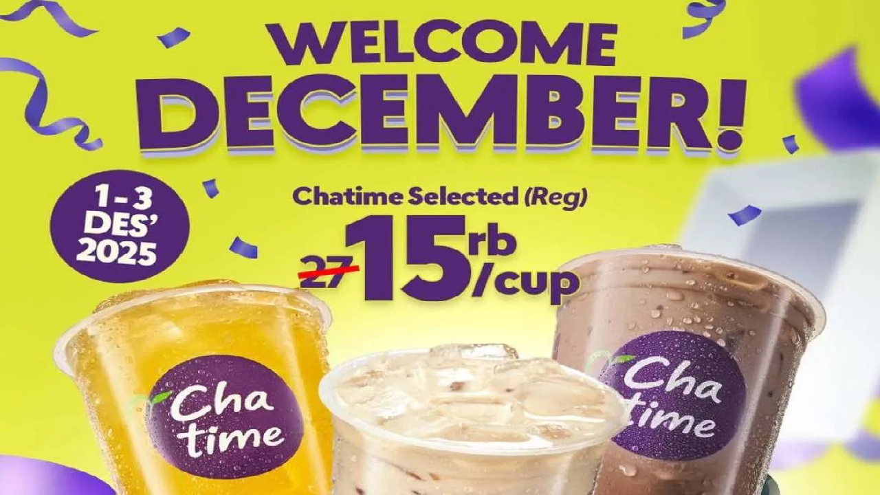Promo Terbaru Chatime Desember 2025: 3 Varian Turun Harga Jadi Rp15.000, Buruan Cuma 3 Hari