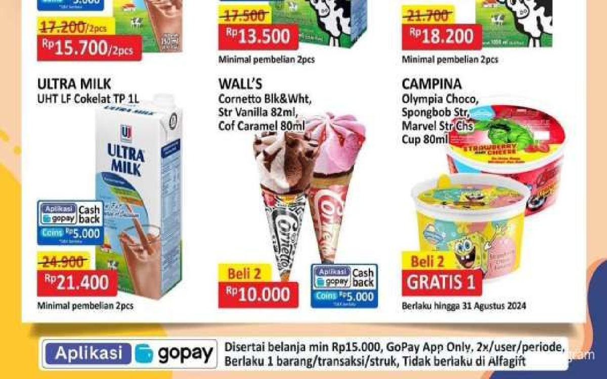 Promo Es Krim Akhir Bulan di Alfamart, Indomaret dan Superindo: Beli 2 Gratis 1 dan Beli 1 Gratis 1!