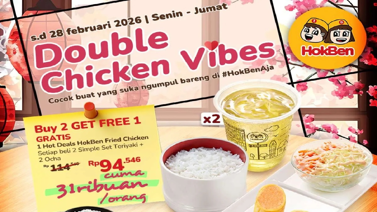 Berlaku Senin-Jumat! Ambil Sekarang Promo Hokben Buy 2 Get 1 dan Buy 3 Get 1