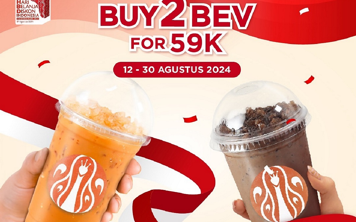 Serbu Promo J.CO Spesial HUT Kemerdekaan RI Ke-79: Bebas Pilih 2 Minuman Hanya 50 Ribuan!