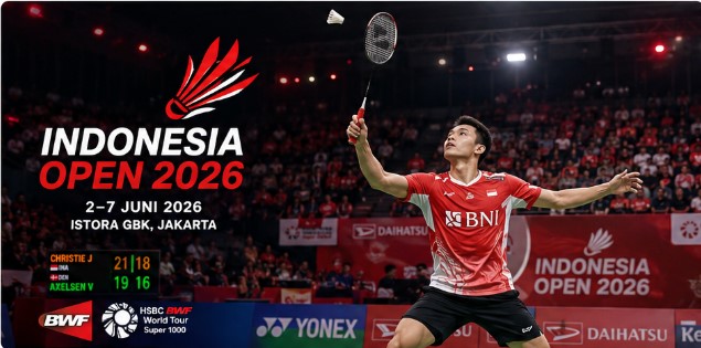 Indonesia Open 2026 Badminton Berhadiah Rp25,8 Miliar: Jadwal, Venue, dan Unggulan