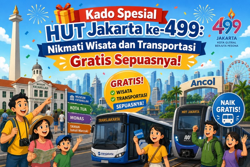 Kado Spesial HUT Jakarta ke-499: Nikmati Wisata dan Transportasi Gratis Sepuasnya!
