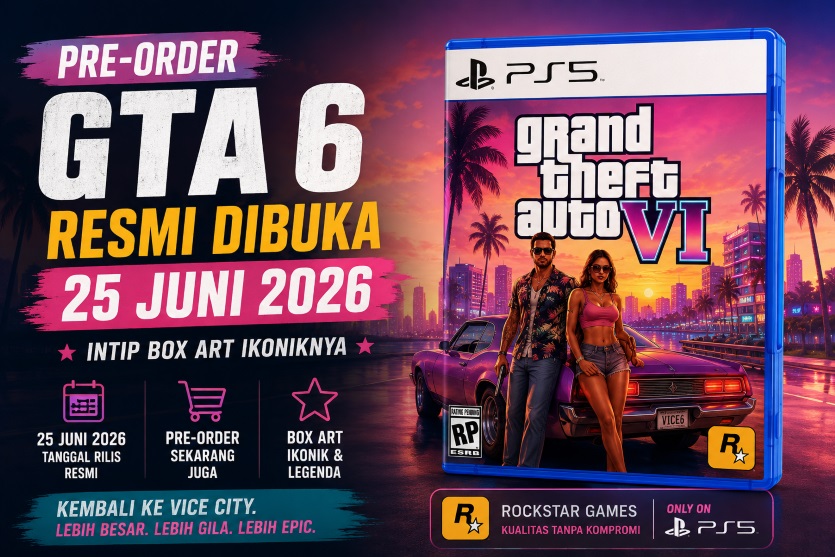 Siapkan Dompet! Pre-Order GTA 6 Resmi Dibuka 25 Juni 2026: Intip Box Art Ikoniknya