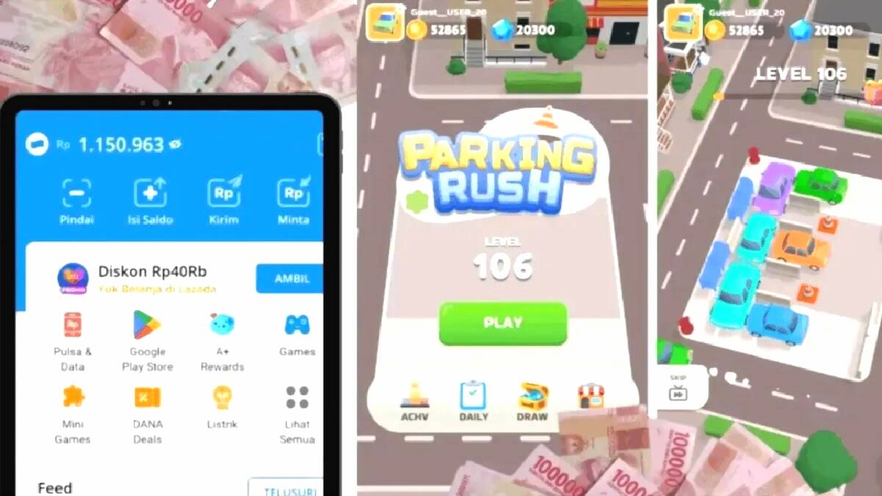 Cuma Parkir Mobil Dalam Game Kamu Bisa Dapetin Cuan Gratis E-wallet Rp 10.000 Tiap Hari, Download Gamenya Yuk!