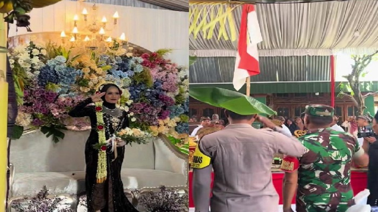 Cinta Negara Banget, Pengantin Viral Nikah Saat Hari Kemerdekaan Indonesia: Ada Prosesi Upacara Dipelaminan!