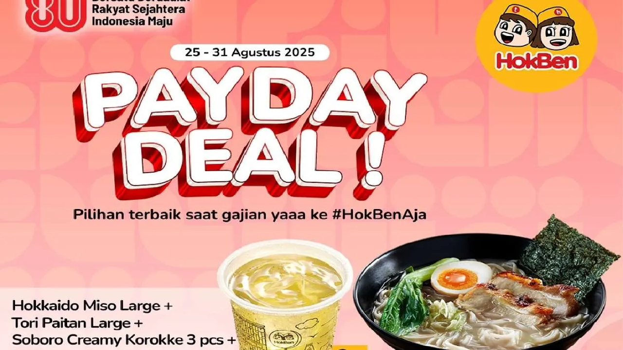 Promo Edisi Payday Hokben: Paket Menu Berdua Mulai Rp 45.000an, Serbu Sekarang