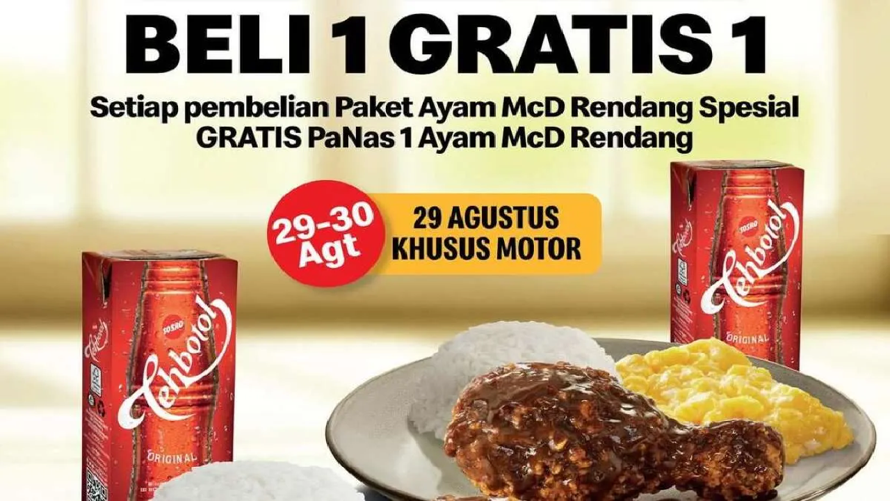 Promo McD Khusus Drive Thru: Beli 1 Gratis 1 Paket Ayam McD Rendang