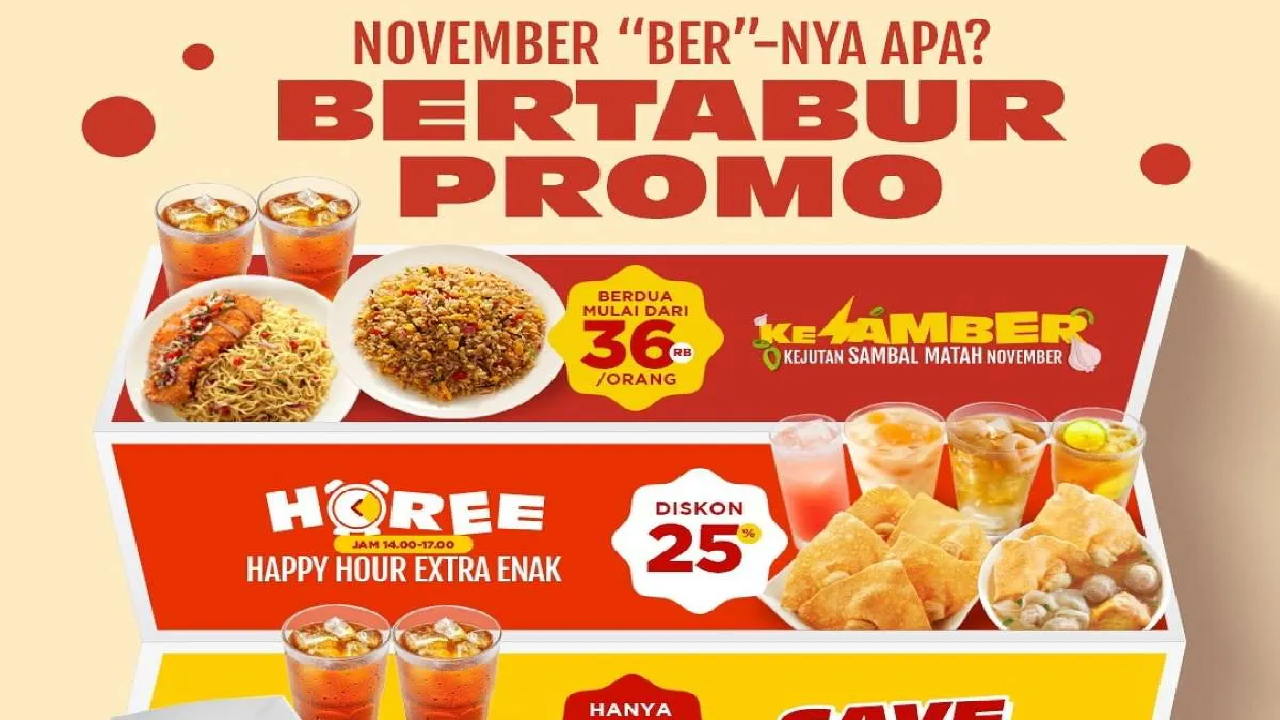 Daftar Promo Bakmi GM November 2025: Makan Berdua Jadi Hemat Cuma Rp36.000an