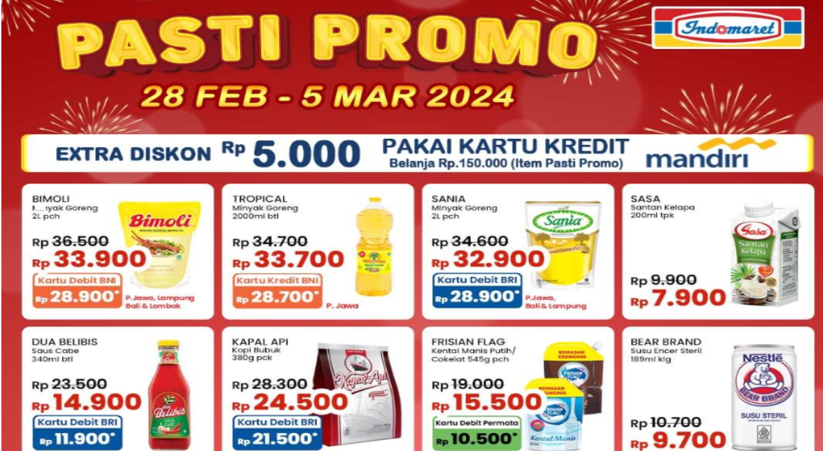 Promo JSM Indomaret Periode 1-3 Maret 2024, Minyak Goreng Seharga 28.900