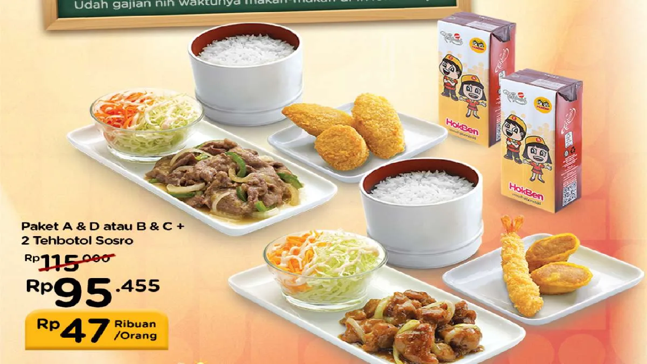 Nikmati Promo Menarik Hokben Akhir Bulan: Makan Berdua Jadi Murah