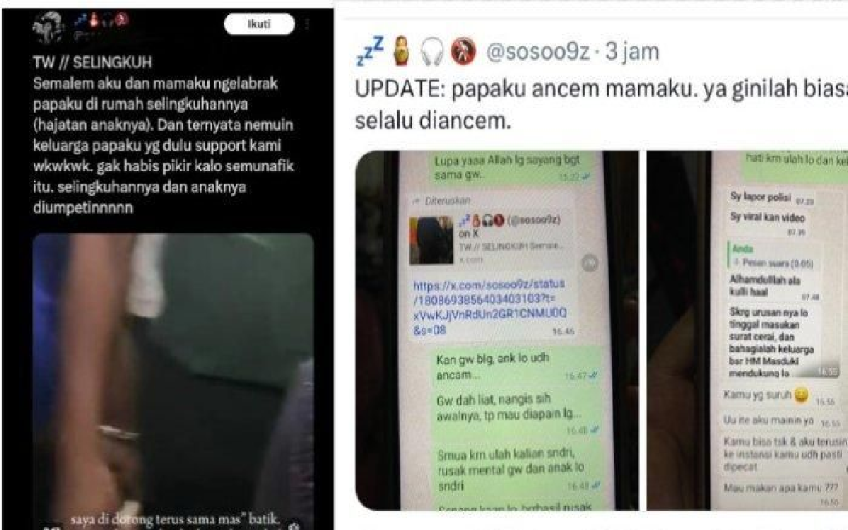 Viral! Anak Pergoki Ayah Kandung Selingkuh