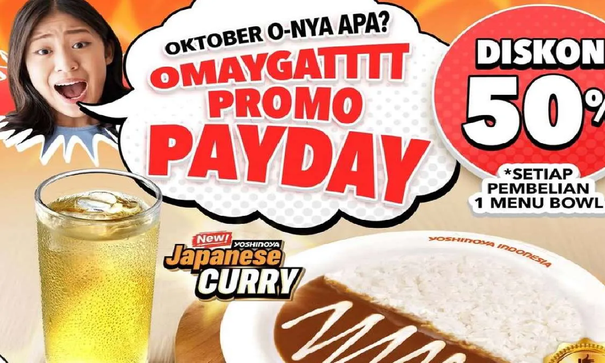 Promo Terbaru Yoshinoya Payday Oktober 2025: Beli Menu Bowl Favorit Ada Diskon 50 Persen