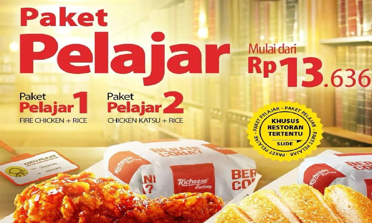 Nikmati Promo Richeese Factory Paket Hemat Pengajar dan Pelajar, Harga Murah Tak Sampai Rp15.000!