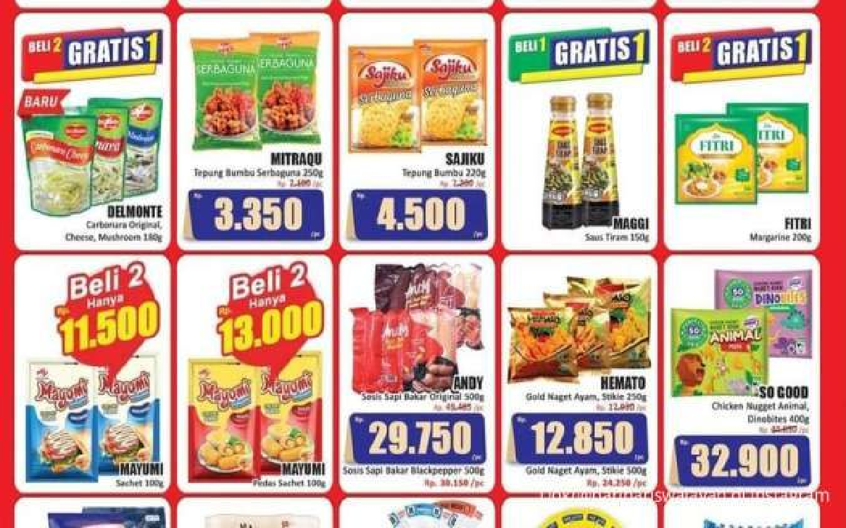 Promo Hari Hari Swayalan KJSM Agustus 2024, Tepung Sajiku dan Margarine Beli 2 Gratis 1