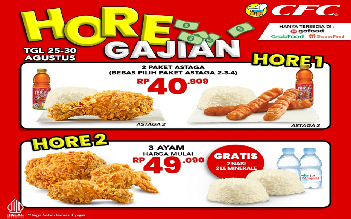 CFC Ada Promo Sampai 30 Agustus 2024: Aneka Ayam Cuma Rp 40.000