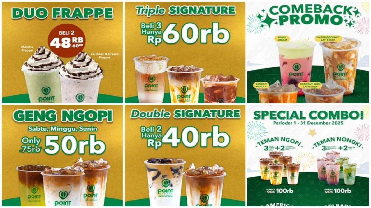6 Promo Spesial Point Coffe Akhir Tahun 2025: Harga Mulai Rp20.000an