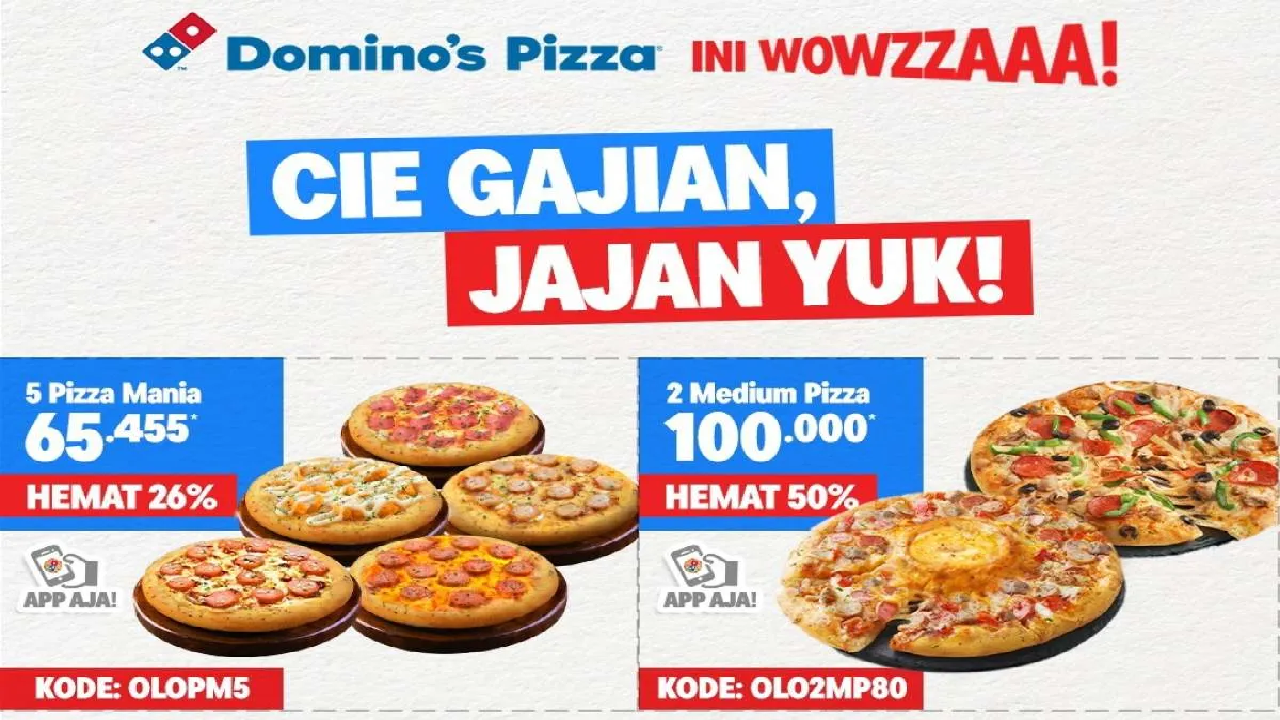 Tanggal Gajian Tiba! Yuk Self Reward Ambil Promo Domino's Pizza Juli 2025 Hemat 50 Persen
