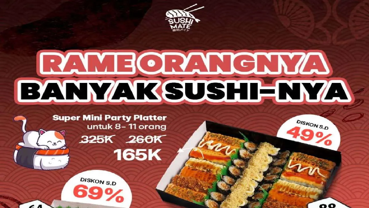 Yuk Sikat Promo Ramean Paket Sushi: Makan Sushi Mate dan Genki Sushi Harga Spesial