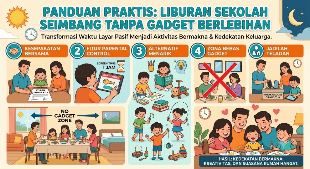 Liburan Seru Tanpa Gadget: 5 Strategi Jitu Mengatur Screen Time Anak Agar Tetap Produktif