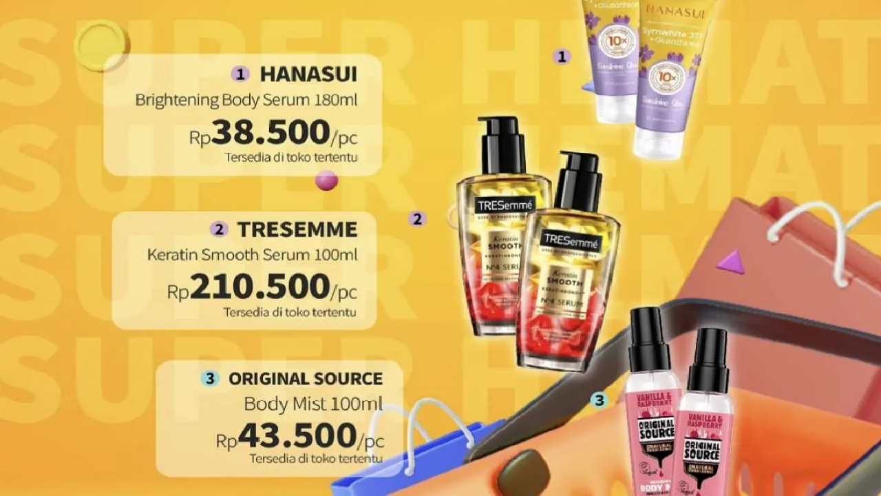 Promo Rutin Guardian Tambah Rp 1000 Dapat 2 item: Ada Serum Rambut Tressme!