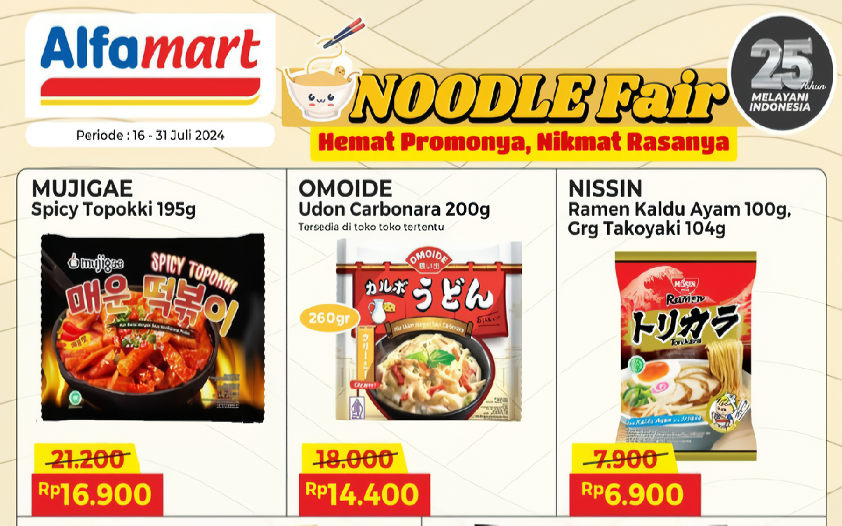 Pecinta Mie Merapat! Ada Promo Noodle Fair dari Alfamart, Bisa Dapat Harga Spesial