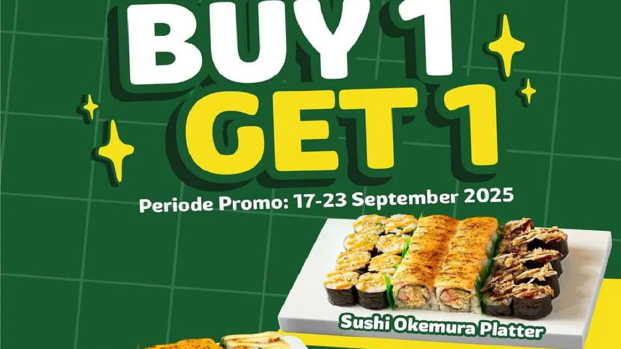 Yuk Sikat Dari Sekarang Promo Sushi Yay: Buy 1 Get 1 Sushi Favorit Khusus Delivery!