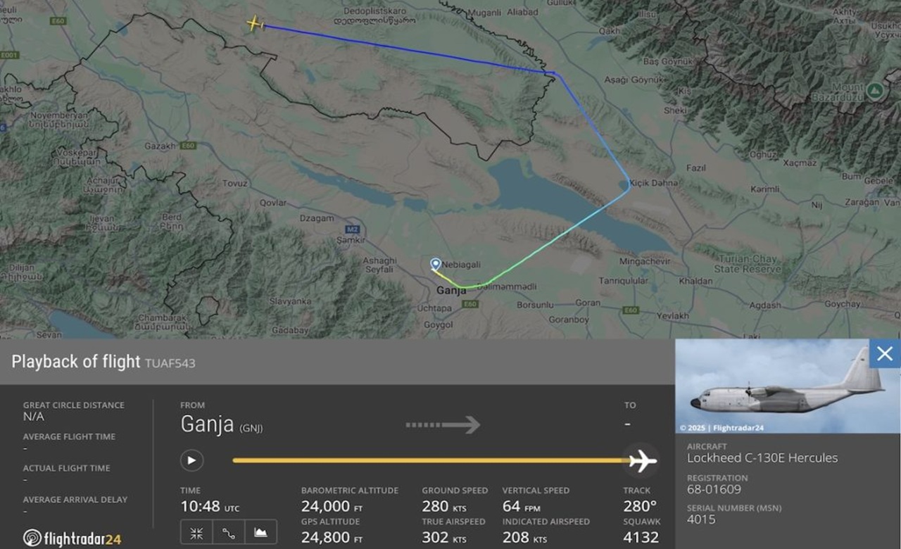 Tragis! Pesawat C-130 Angkatan Udara Turki Jatuh di Georgia, Seluruh 20 Personel Militer Tewas