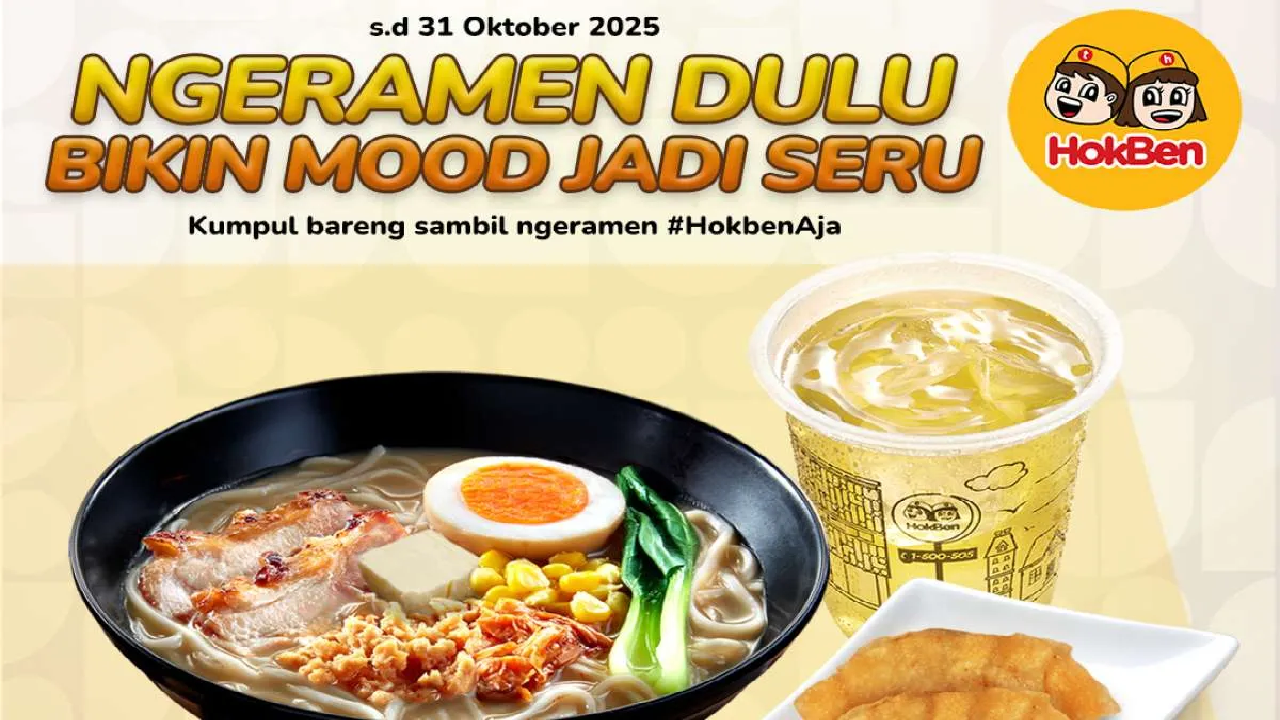 Promo Hokben Spesial Ramen Oktober 2025: Bayar Murah Bebas Pilih Ramen!