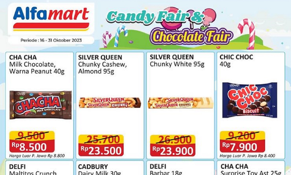 Nikmati Manisnya Bulan Oktober dengan Promo Candy dan Chocolate Fair Alfamart, Catat Tanggalnya!