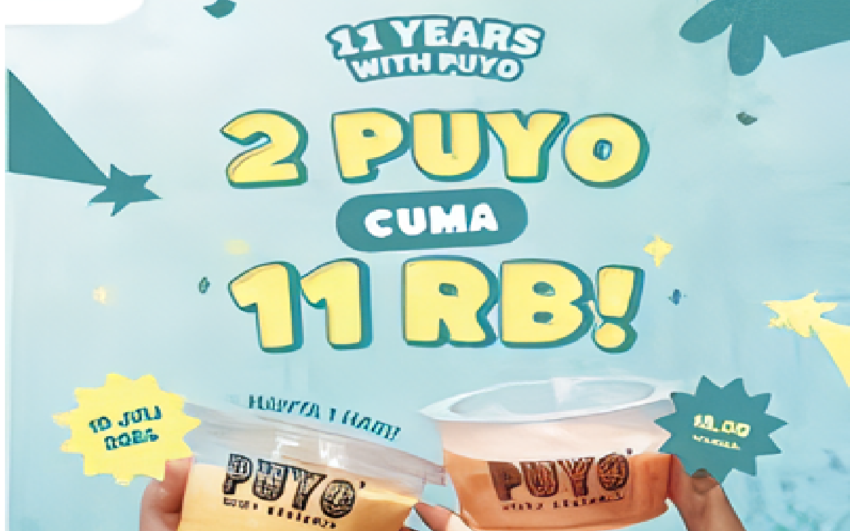 Rayakan 11 Tahun Puyo Desserts, Ada Promo Spesial Beli 2 Puyo Cuma Rp11.000!