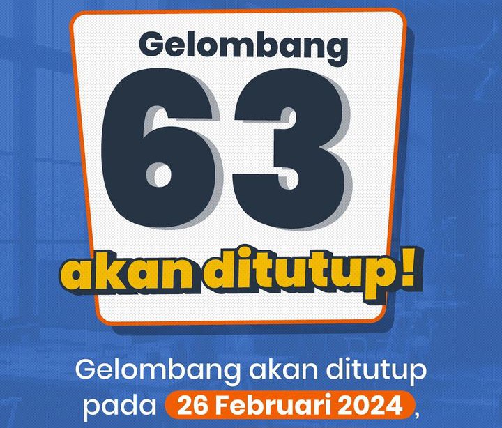 Buruan Daftar! Gelombang 63 Prakerja Ditutup Hari Ini, 26 Februari 2024