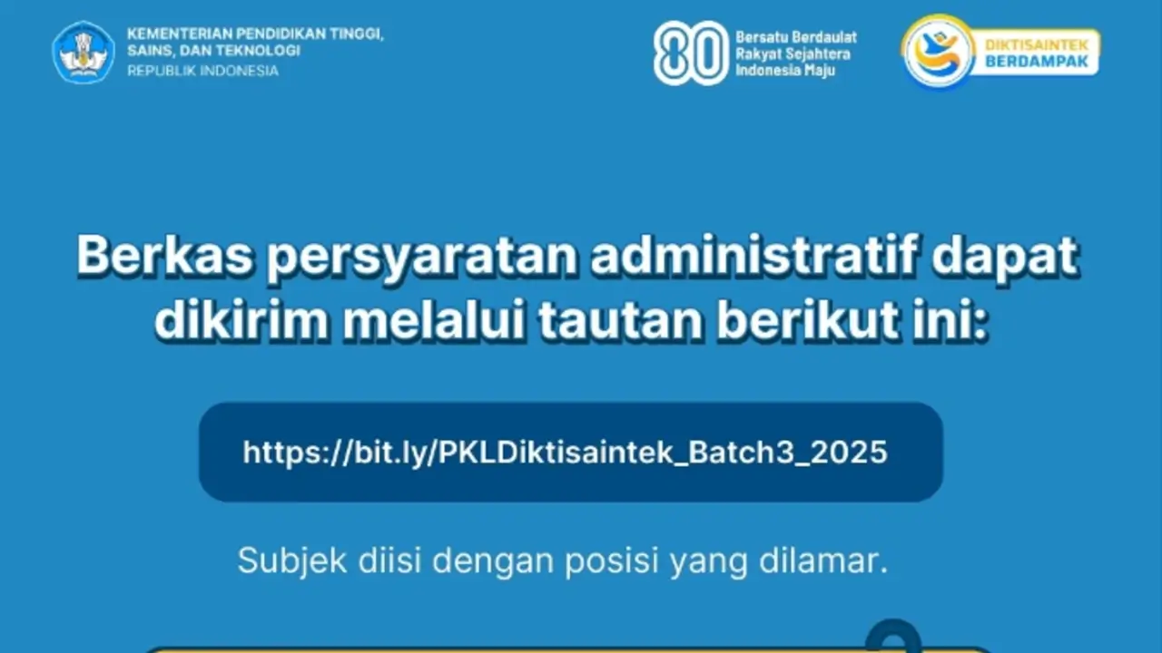 Kemdiktisaintek Buka PKL 2025 Batch 3, Kesempatan Emas Buat Mahasiswa se-Indonesia!