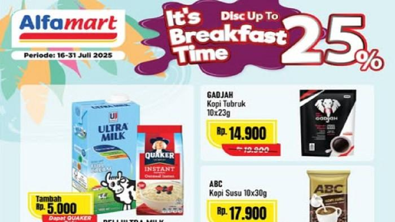Alfamart Sediakan Promo 21 Juli 2025: Cemilan dan Breakfast Jadi Hemat