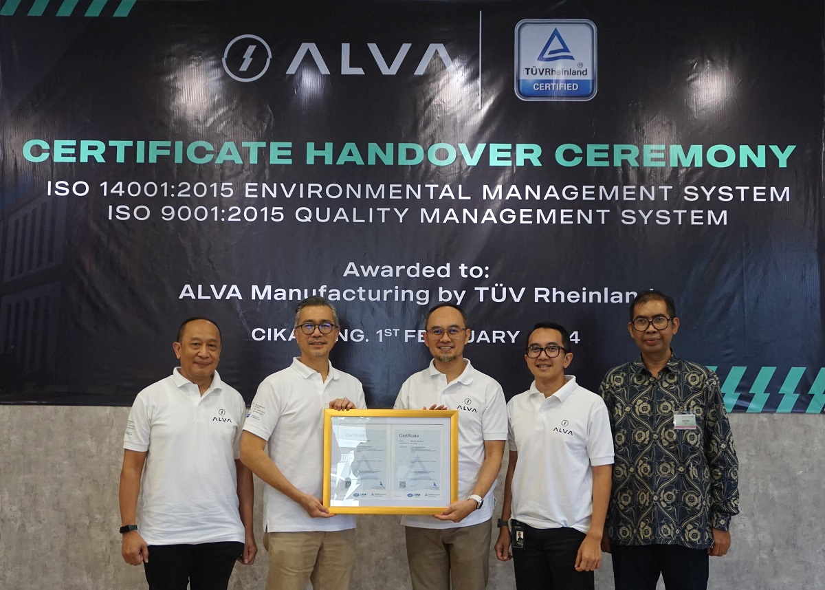 Gokil! ALVA Jadi Manufaktur E2V Terdepan yang Sukses Raih ISO 9001 dan ISO 14001