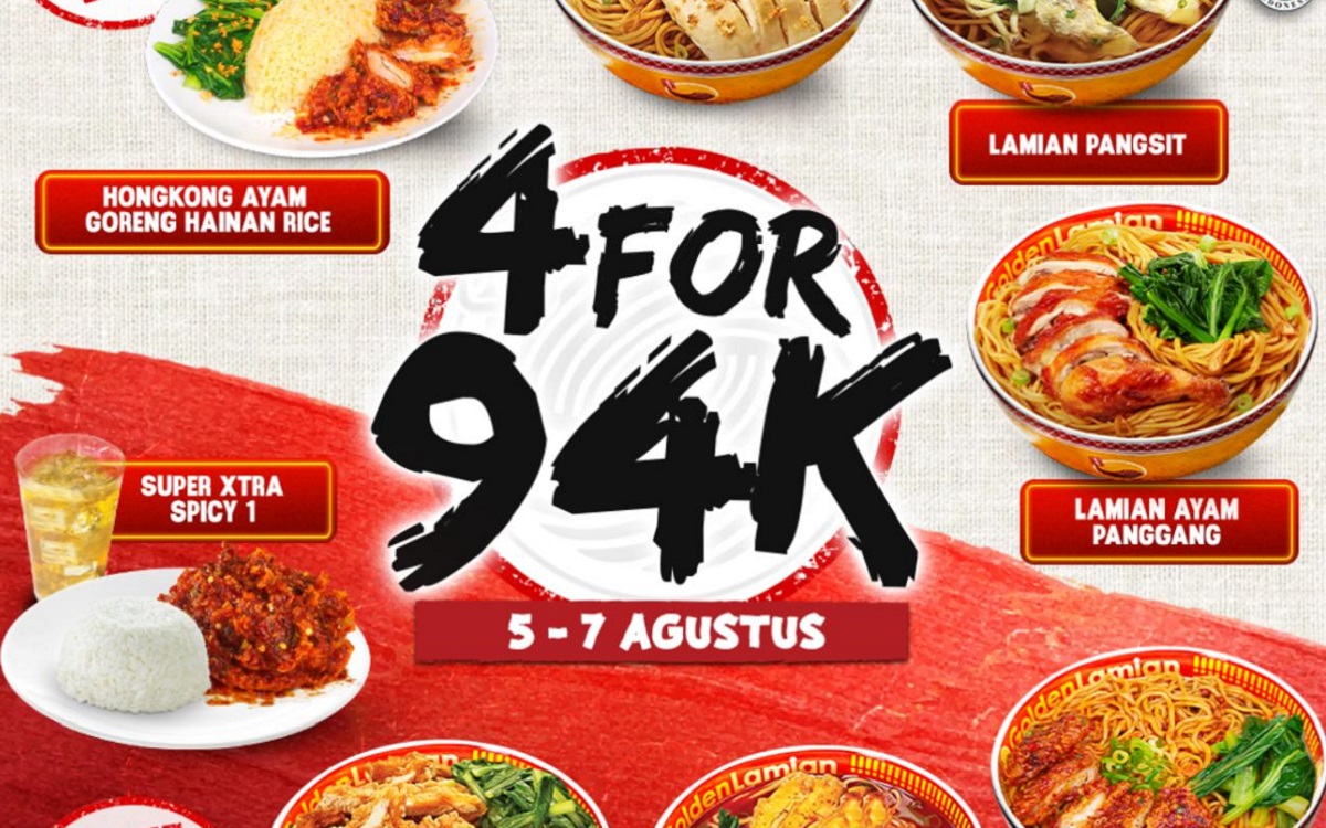 Promo Spesial Golden Lamian Periode 5-7 Agustus 2024: Beli 4 Hanya Rp 94.000!