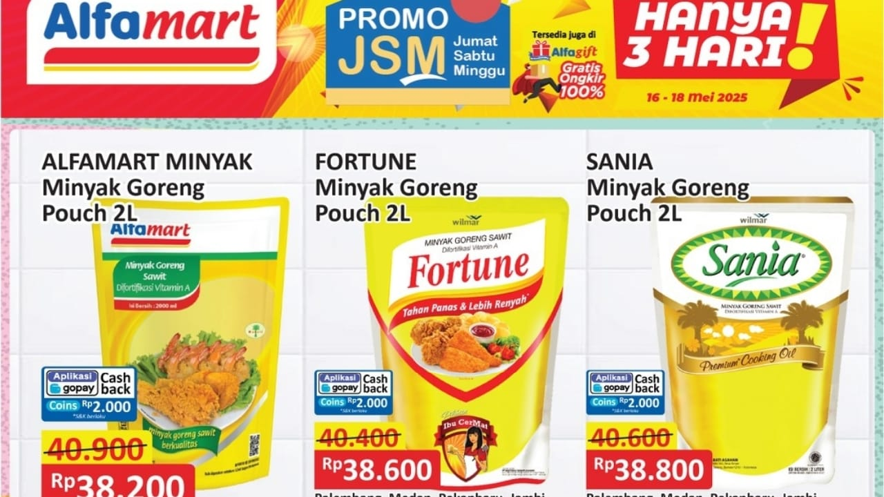 Promo Minyak Goreng Murah di Alfamart Minggu 18 Mei 2025: Ada Cashback Juga!