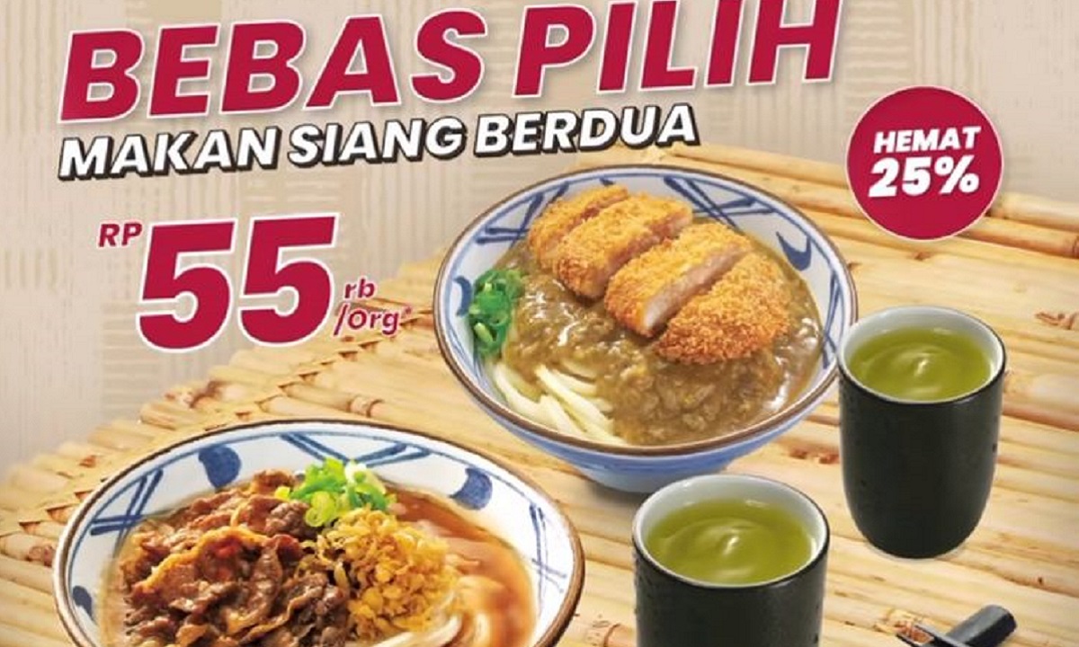 Hemat Hingga 25 persen di Marugame Udon! Bebas Pilih Menu Sesukamu untuk Makan Siang Berdua