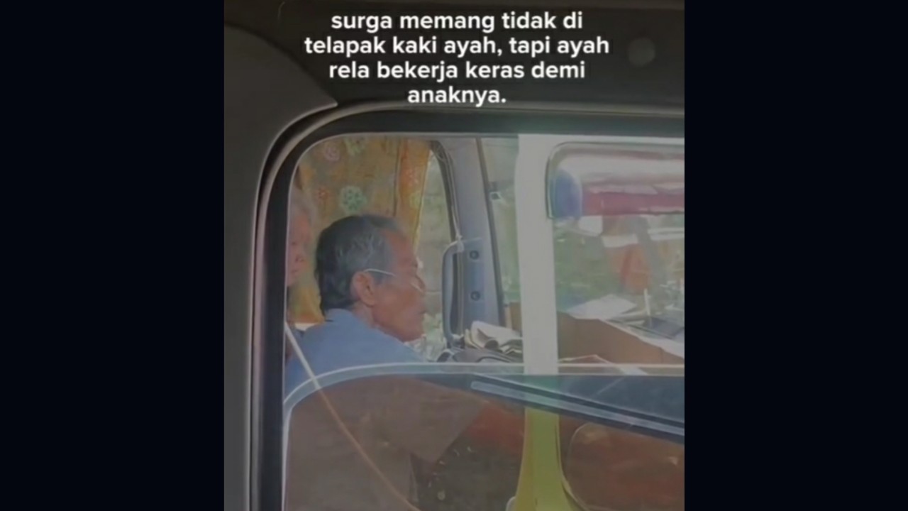 Sopir Lansia di Semarang Tetap Bekerja Kemudikan Truk Meski Pakai Selang Oksigen, Tuai Simpati