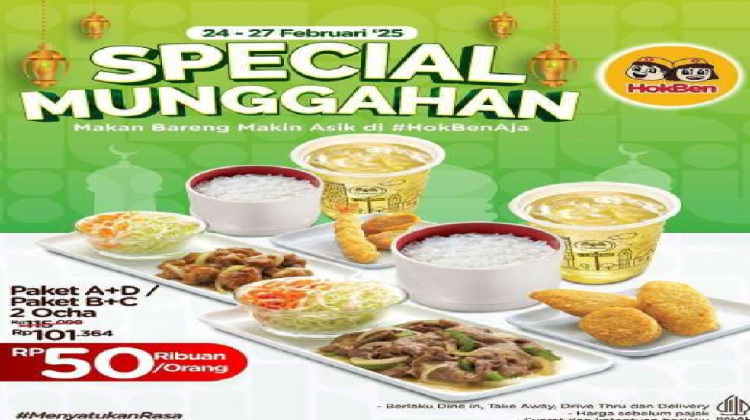 Makan Berdua Lebih Hemat di Hokben, Dapatkan Promo Spesial Munggahan Hingga 27 Februari!