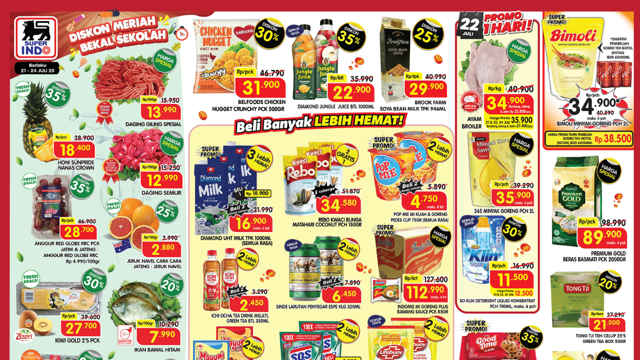 Promo JSM Superindo Aktif Sampai 27 Juli 2025: Buah Fresh Banyak Diskonnya