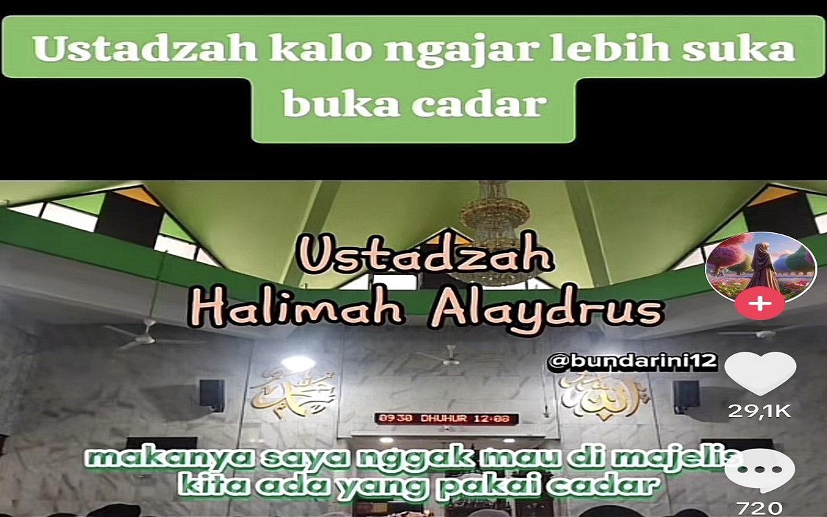 Gara-gara Wanda Hara, Ustadzah Halimah Alaydrus Takut Ada Pria yang Menyusup Pakai Cadar di Kajiannya