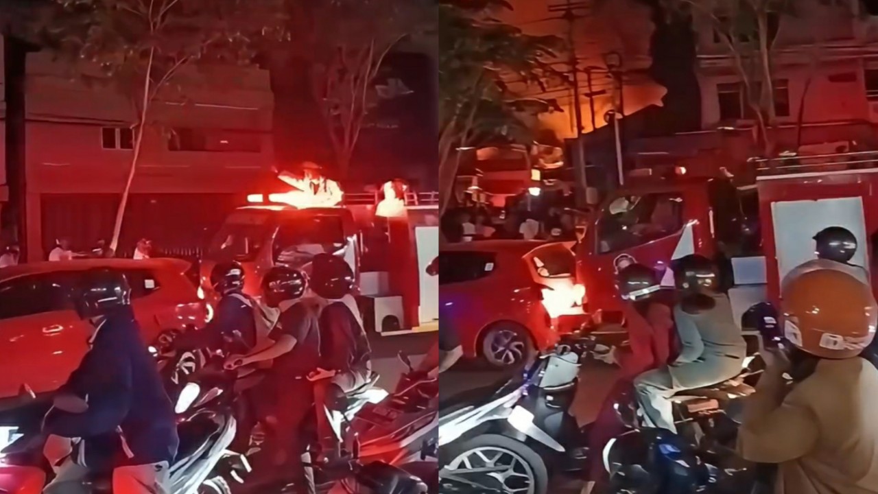 Viral Damkar Tabrak Mobil yang Melaju Pelan dan Halangi Jalan Saat Menuju Lokasi Kebakaran