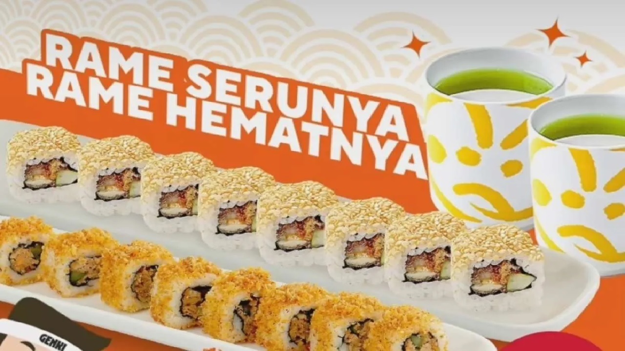 Promo Genki Sushi April 2026: Hemat Hingga Ratusan Ribu, Nikmati Sushi Rame-Rame Gratis Ocha!