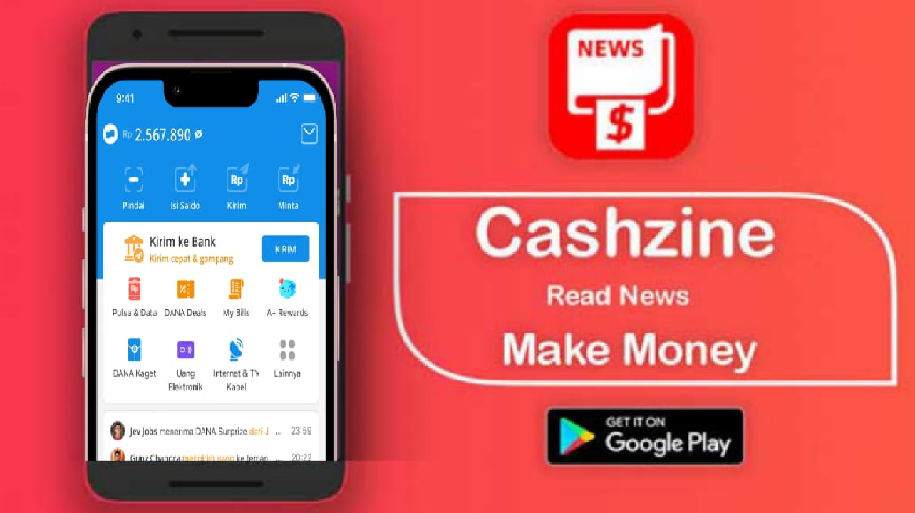 Gokil! Cuma Scroll Artikel Bisa Dapat Saldo DANA Gratis dari Cashzine, Begini Caranya