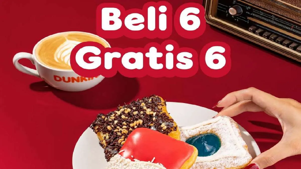 Sikat Habis Promo Dunkin Donuts Berlaku di Grabfood: Beli 6 Gratis 6!