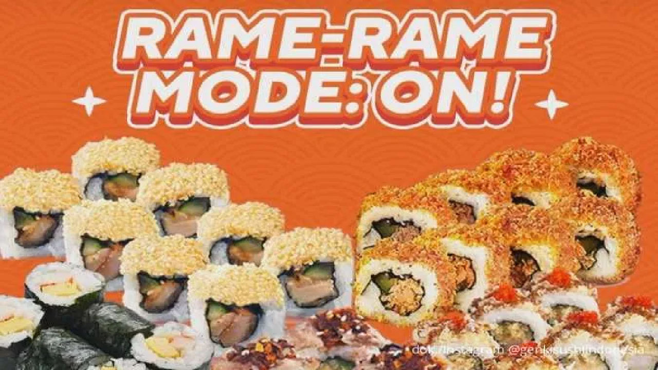 Genki Sushi Berikan Promo Paket Rame-Rame Makin Hemat: 8 Jenis Sushi + Ocha