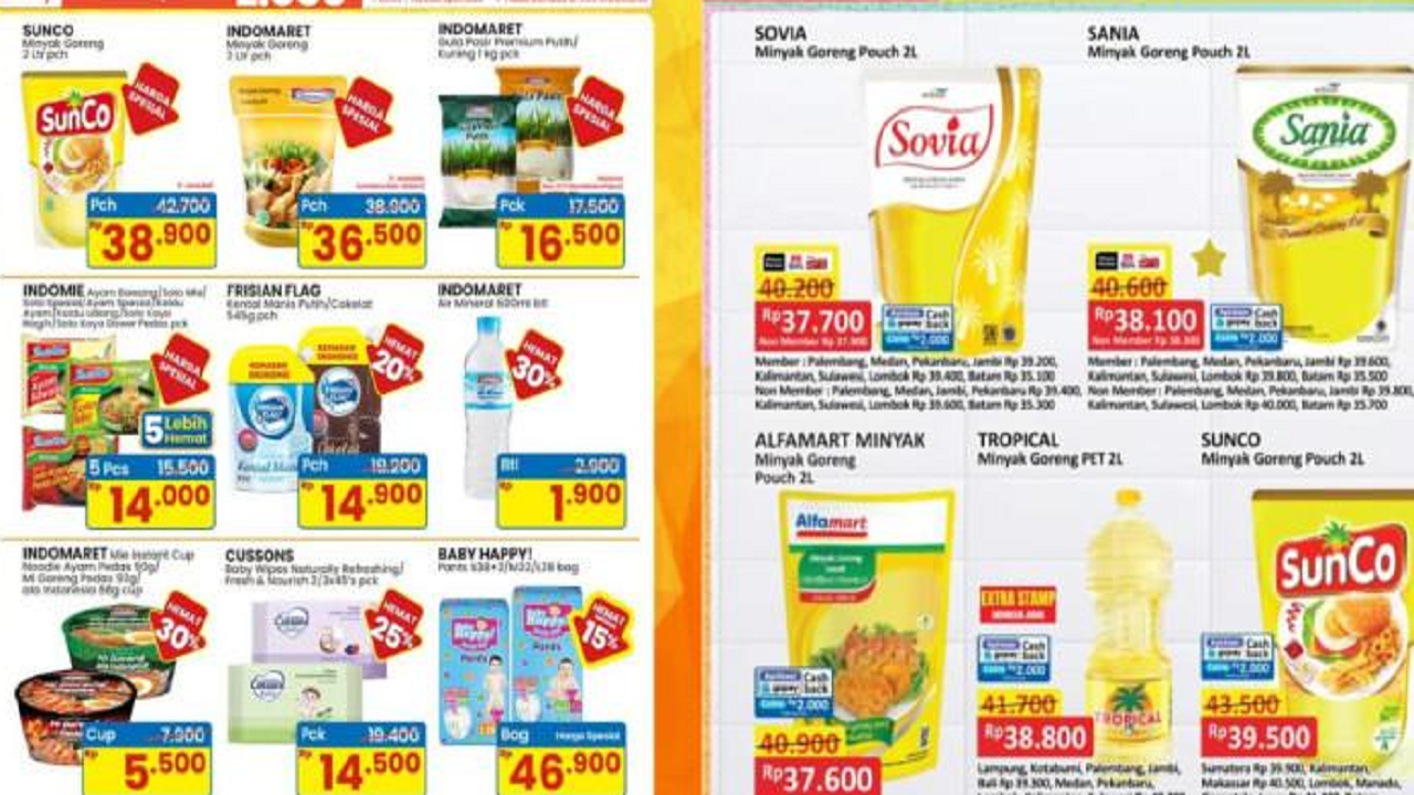 Daftar Promo JSM Indomaret 22-24 Agustus 2025: Minyak Goreng Sunco 2L Rp 38.900