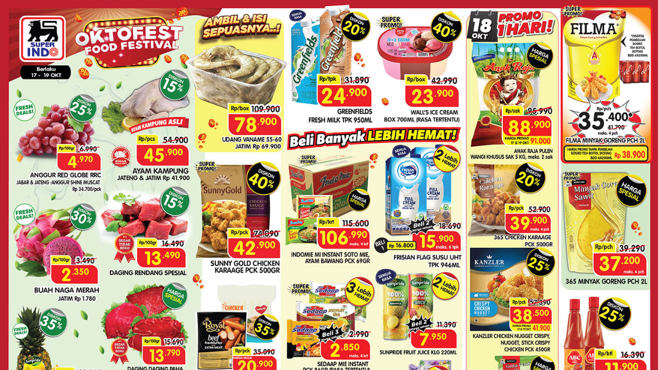 JSM Superindo 18-19 Oktober 2025: Bahan Dapur Banyak Diskon!