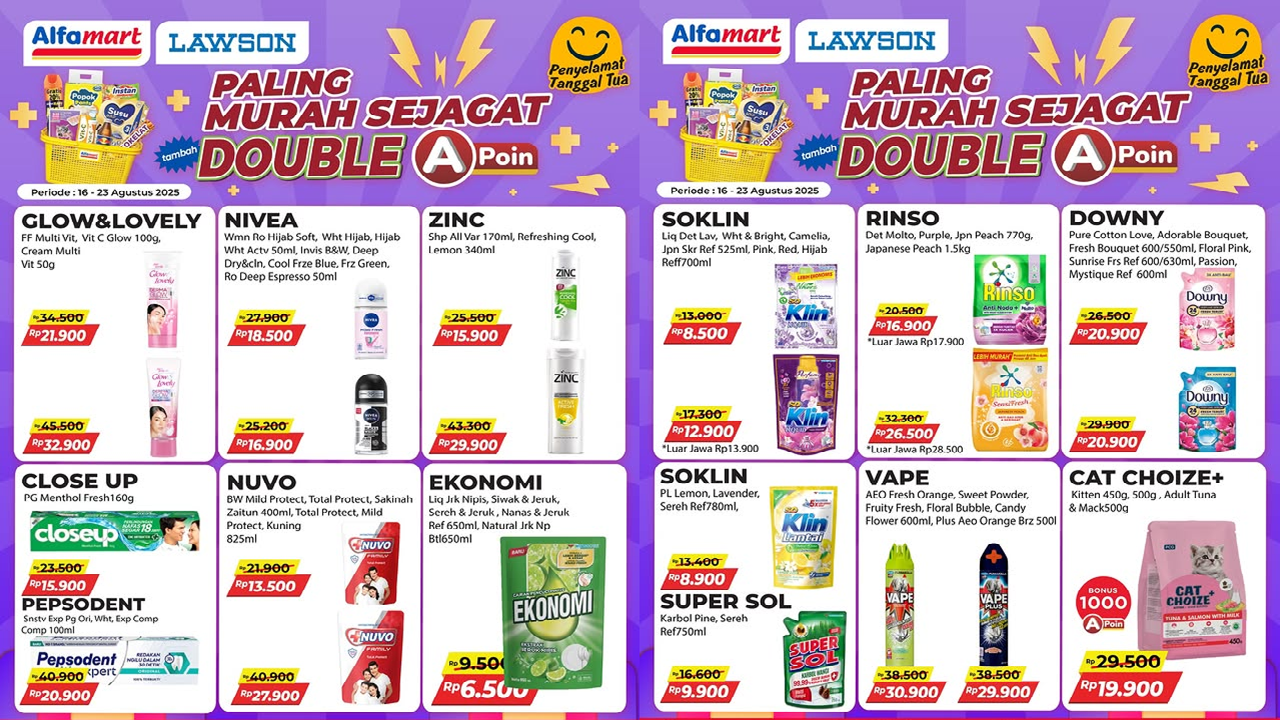 Daftar Promo Alfamart Beerlaku 19-23 Agustus 2025: Sabun Ekonomi Dijual Rp6.000an Aja