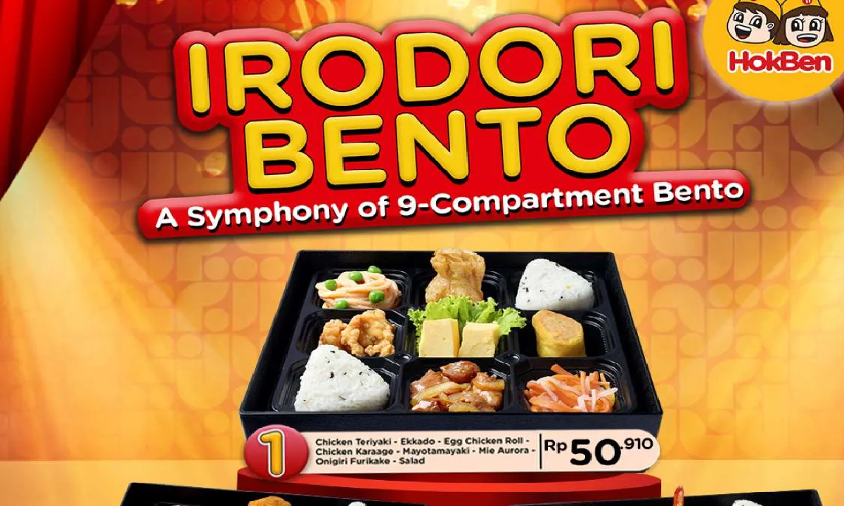 Daftar Promo HokBen Irodori Bento September 2025: Paket Menu Komplit Cuma Rp 50.000an!